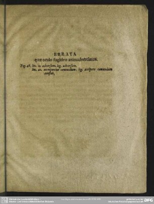 Errata quae oculo fugitivo animadvertimus