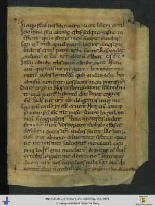 [1r - 2v] Proprium de tempore: Donnerstag nach dem 1. Fastensonntag (Evangelium) bis Samstag nach dem 1. Fastensonntag (1. Lesung).