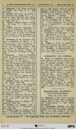 Bibliographie, Buchwesen und Enzyklopädien (Nr. 53-55a)
