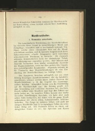 1. Stomatitis catarrhalis.