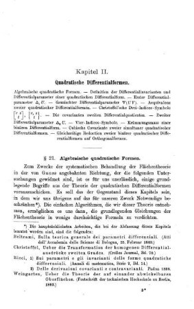 § 21. Algebraische quadratische Formen.