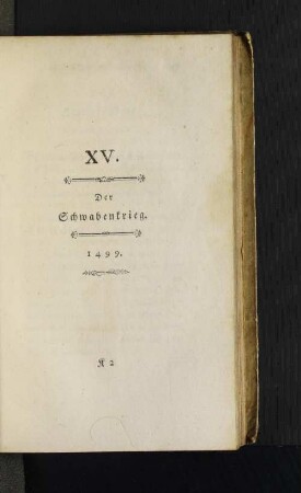 XV. Der Schwabenkrieg. 1499.