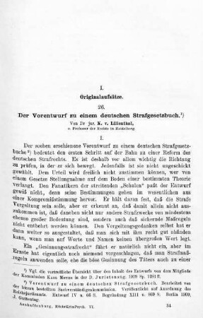 529-547, Der Vorentwurf zu einem deutschen Strafgesetzbuch