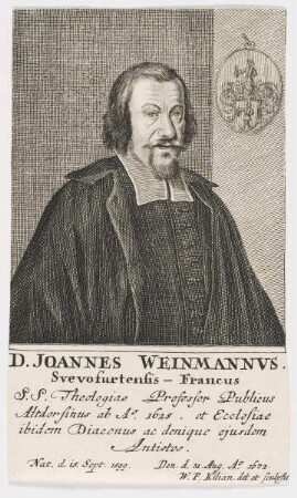 Bildnis des Joannes Weinmannvs