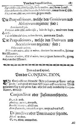 Das achte Capitel. Von der Conjunction.