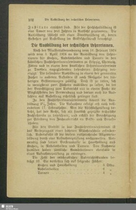 Die Ausbildung der technischen Lehrerinnen