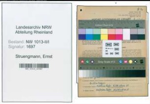 Entnazifizierung Ernst Struengmann , geb. 25.08.1896 (Angestellter)