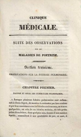 Clinique médical, ou choix d'observations recueilies á l'Hôpital de la Charité, (clinique de M. Lerminier). 4, Maladies de poitrine, II