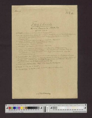 Band 112a: Wintersemster 1929/1930, Hamburg