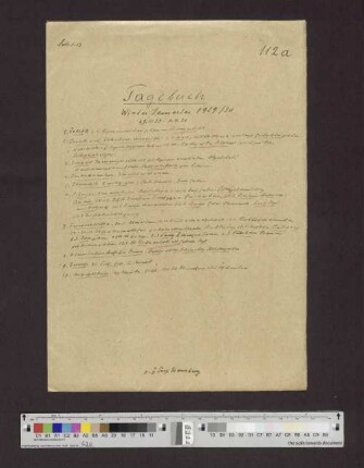 Band 112a: Wintersemster 1929/1930, Hamburg