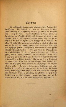 Lebenserinnerungen von Klaus Groth : hrsg. von Eugen Wolff