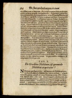 Cap. X. De Gradibus Nobilium; & quomodo Nobilitas acquiratur?