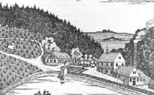 Triebischtal-Rothschönberg. Teich beim 1. Lichtloch, aus: Unsere Heimat 1937