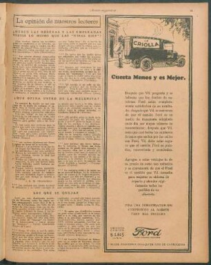 La opinión de nuestros lectores : ¿Deben las obreras y las empleadas vestir lo mismo que las "niñas bien"?