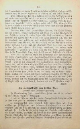 Die Haargeschichte zum dritten Mal