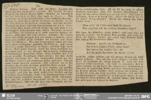 Allgemeine Literatur-Zeitung, Nr. 324, vom 11.10.1797 (Fragment), Jena