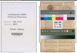 Entnazifizierung Helene Adrian , geb. 11.04.1912 (Kindergartenschwester)