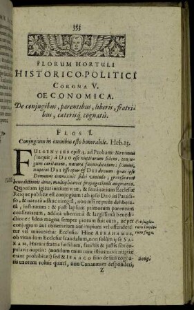 Corona V. De conjugibus, parentibus, liberis, fratribus, cæterisq cognatis.
