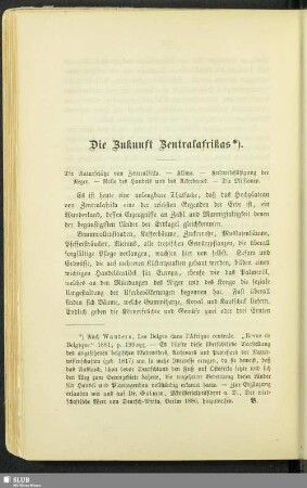 Die Zukunft Zentralafrikas