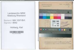 Entnazifizierung Karl Hohberg , geb. 11.03.1893 (Ingenieur)