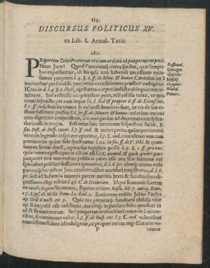 Discursus Politicus XV.