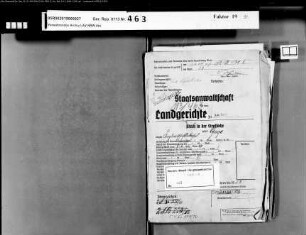 Beklagter: Gego, Elisabeth, geb. Küppers; Zeuge: Palm, Wilhelm: Kriegswirtschaftsverbrechen