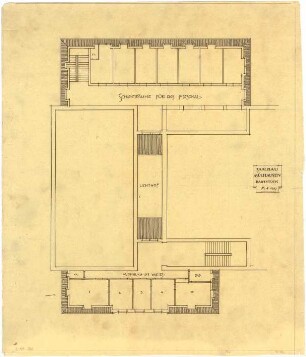 Billing, Hermann; Mülhausen (franz. Mulhouse, Frankreich); Saalbau - Grundriss DG