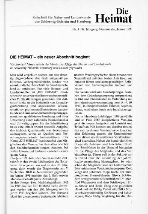Nr. 1 - 97. Jahrgang, Neumünster, Januar 1990