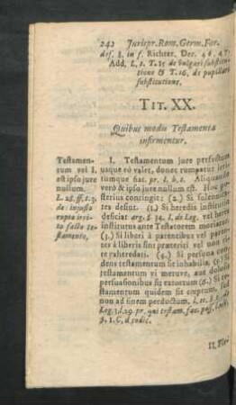 Tit. XX. Quibus modis Testamenta infirmentur