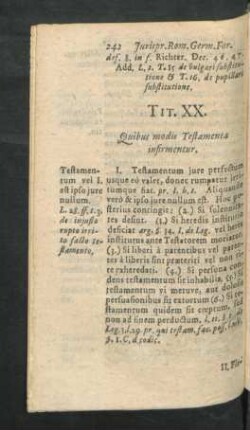 Tit. XX. Quibus modis Testamenta infirmentur