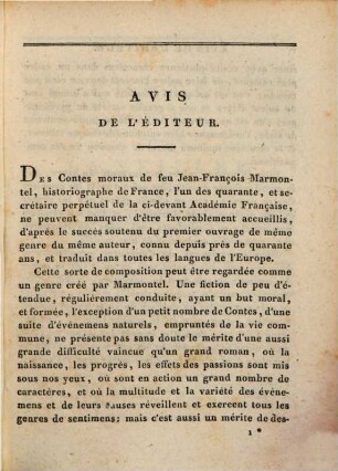 Nouveaux contes moraux, 1