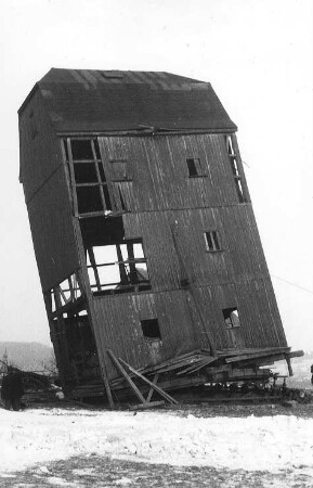 Großhennersdorf. Bockmühle, Abbruch (Aufnahme Helmut Passig, Großhennersdorf)