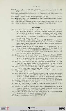 Miscellanea (Nr. 1457-1475)