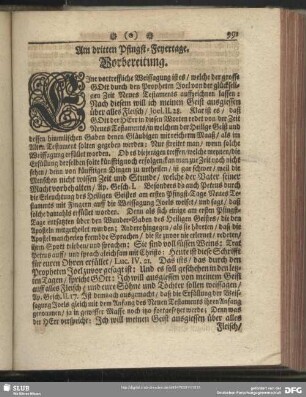 Am dritten Pfingst-Feyertage