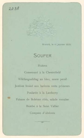 Menükarte : Souper