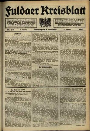 Ausgabe vom Dienstag, den 08. November 1910.