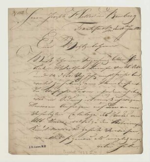 Brief von Christian Erdmann Gottlieb Prestel an Joseph Heller