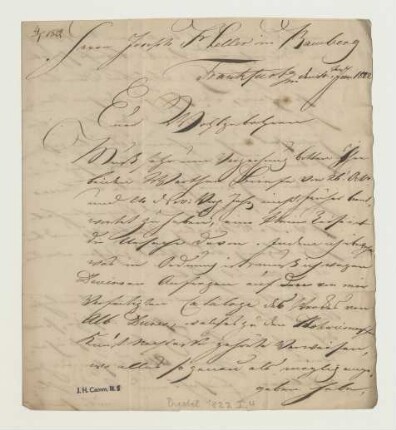 Brief von Christian Erdmann Gottlieb Prestel an Joseph Heller