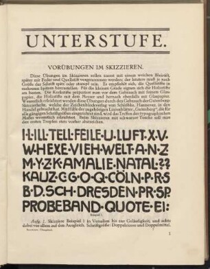 Vorübungen im Skizzieren.