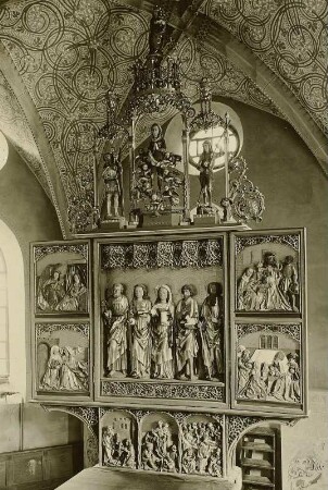 Flügelaltar : Flügelaltar. Holz, geschnitzt, gefasst (1510/1515). Höckendorf, Kirche