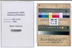 Entnazifizierung Heinrich Muhr , geb. 07.05.1907 (Haendler)