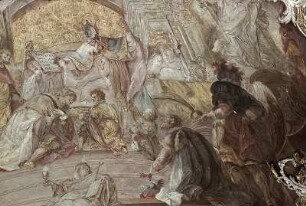 Die Taufe des heiligen Augustinus durch den heiligen Ambrosius von Mailand