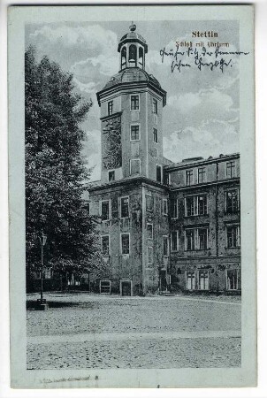 Stettin. Schloß mit Uhrturm