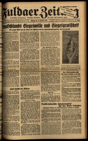 Ausgabe vom Montag, den 26. Februar 1940.