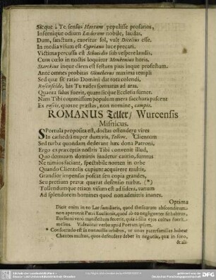Romanus Teller, Wurcensis Misnicus