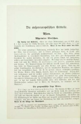 Die außereuropäischen Erdteile
