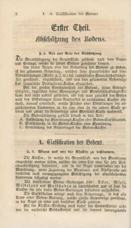 A. Classification des Bodens