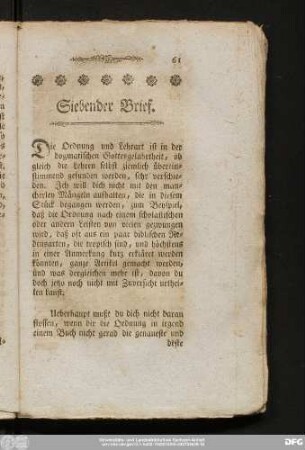 Siebenter Brief.