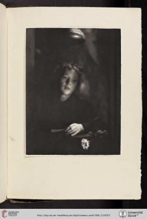 [Clarence Hudson White, XVI. Girl with Rose, photogravure from original negative]