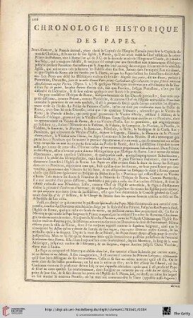 Chronologie historique des Papes